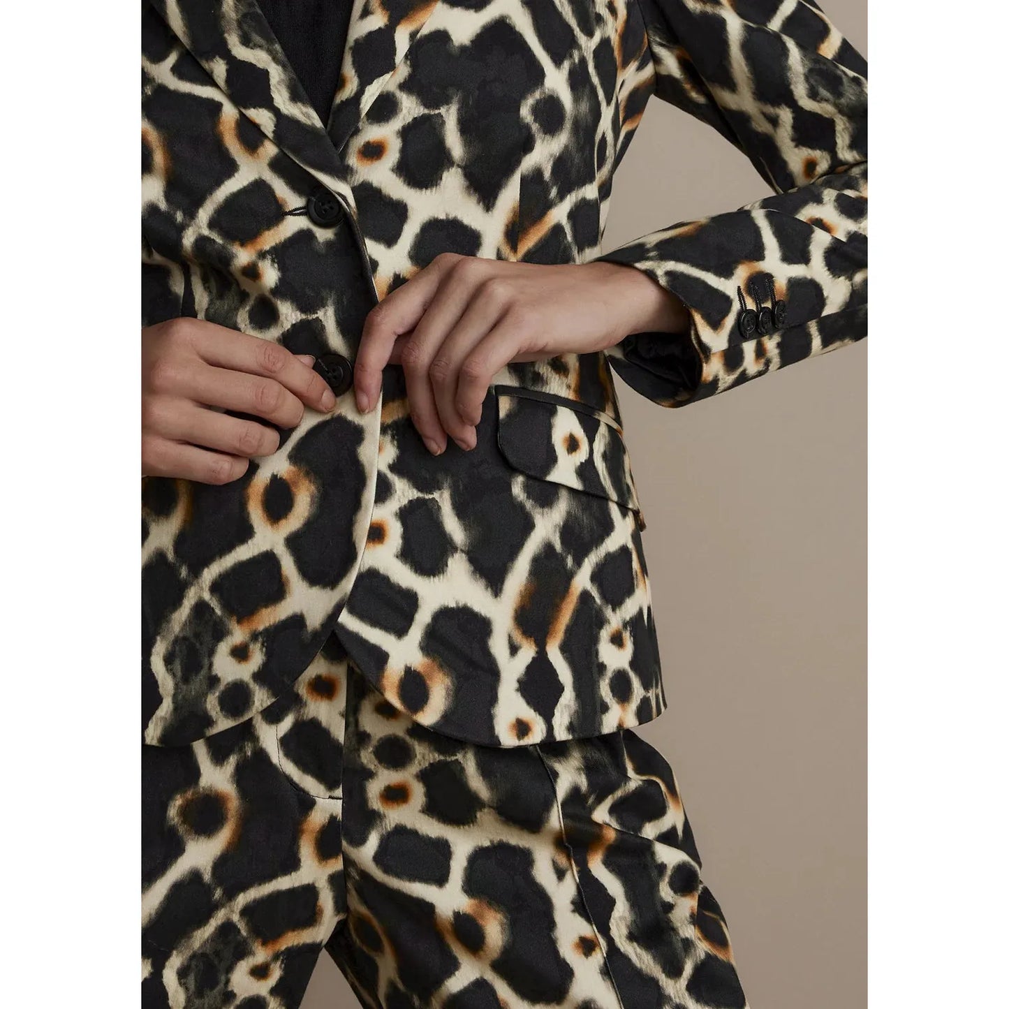 Summum Woman Ladies Fitted Blazer with Print