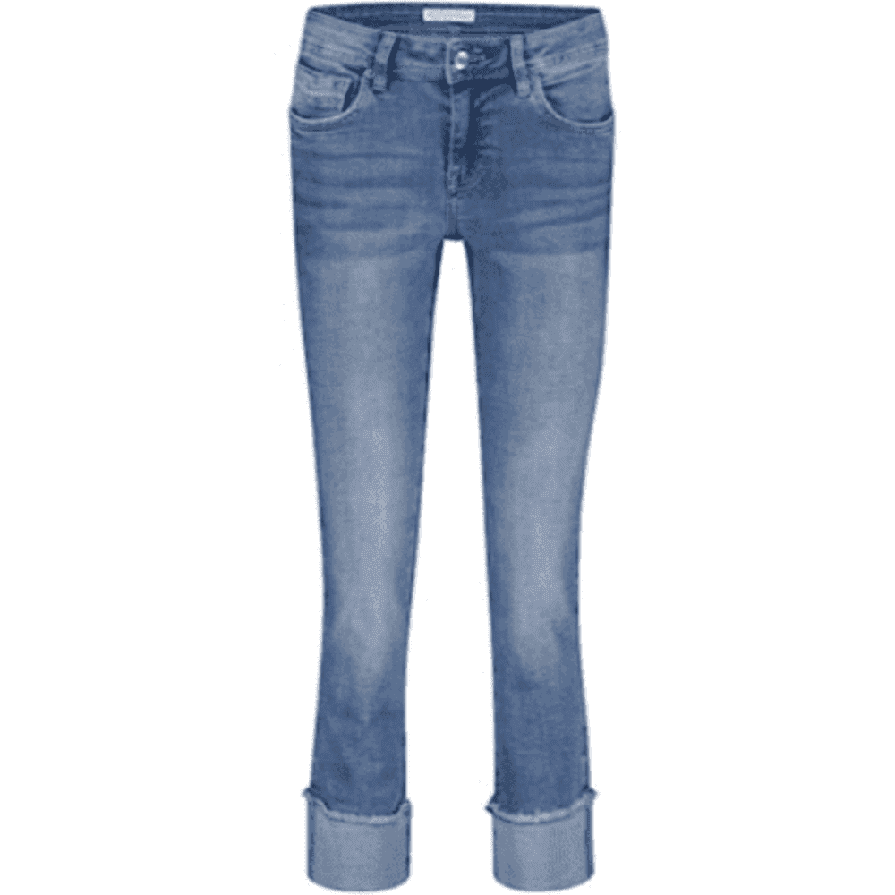 Red Button Ladies Jeans SRB2965 - Lulu Turnup Light Stone Used