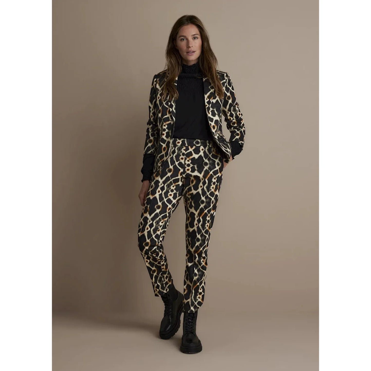 Summum Woman Ladies Fitted Blazer with Print