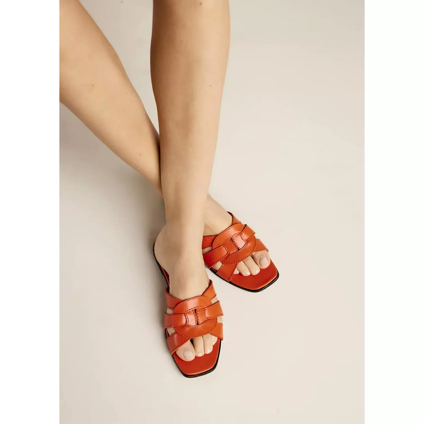 Summum Woman Ladies Leather Slip Flops