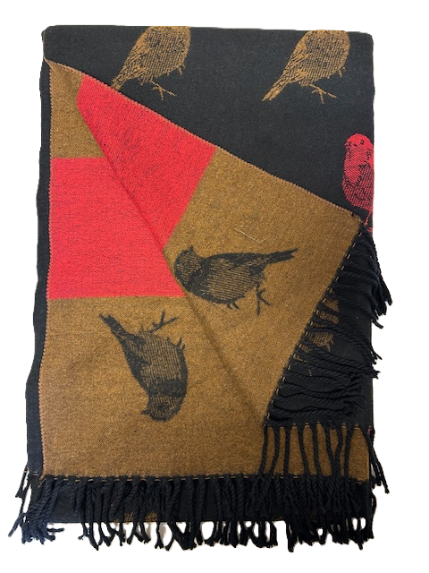 Ellie & Bea Ladies Robins Reversible Scarf - Various Colours