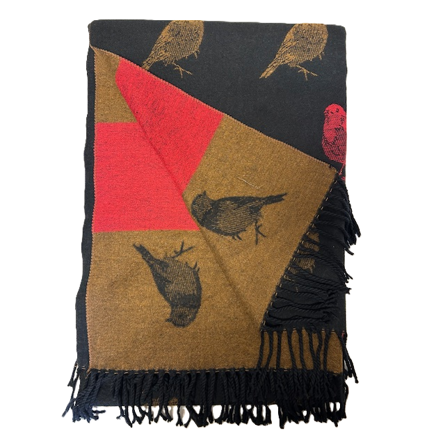 Ellie & Bea Ladies Robins Reversible Scarf - Various Colours