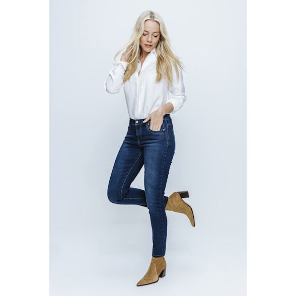 dark denim skinny jeans