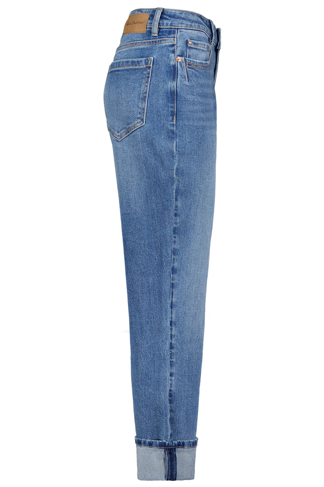 Red Button Ladies Jeans Kim Denim & Turnup SRB4357 - Mid Stone Blue