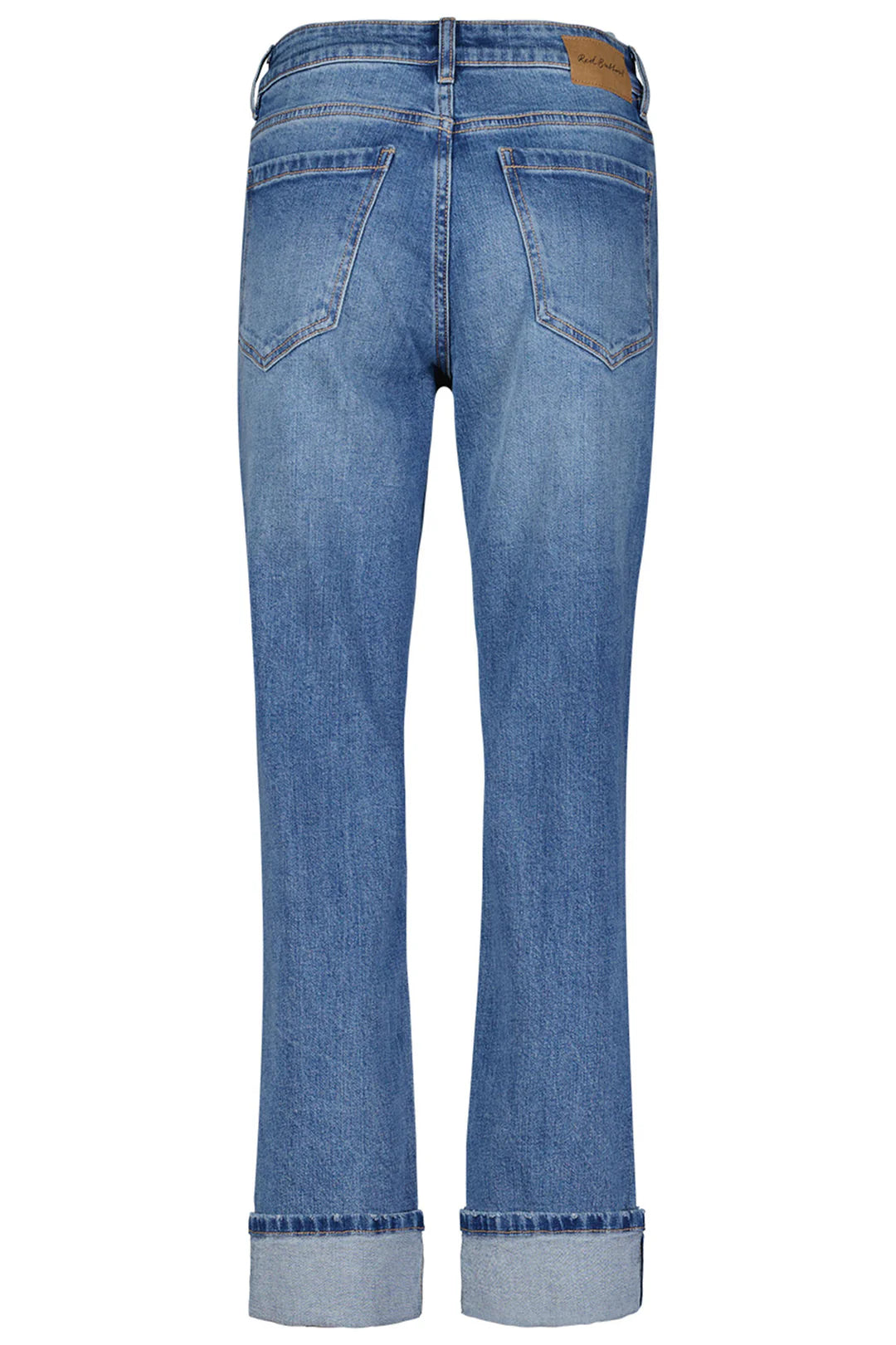 Red Button Ladies Jeans Kim Denim & Turnup SRB4357 - Mid Stone Blue