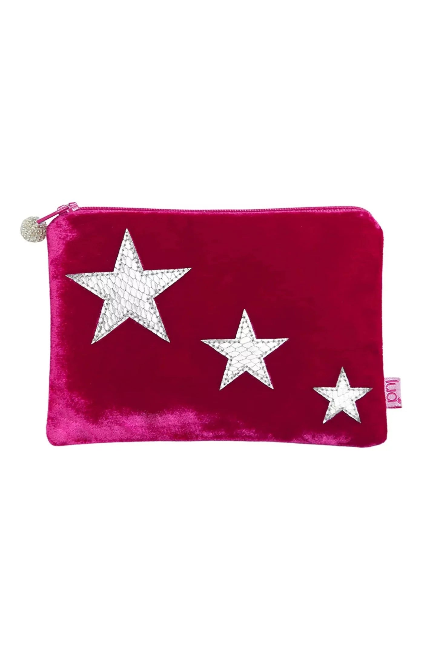 Lua Stars Hot Pink Velvet Purse