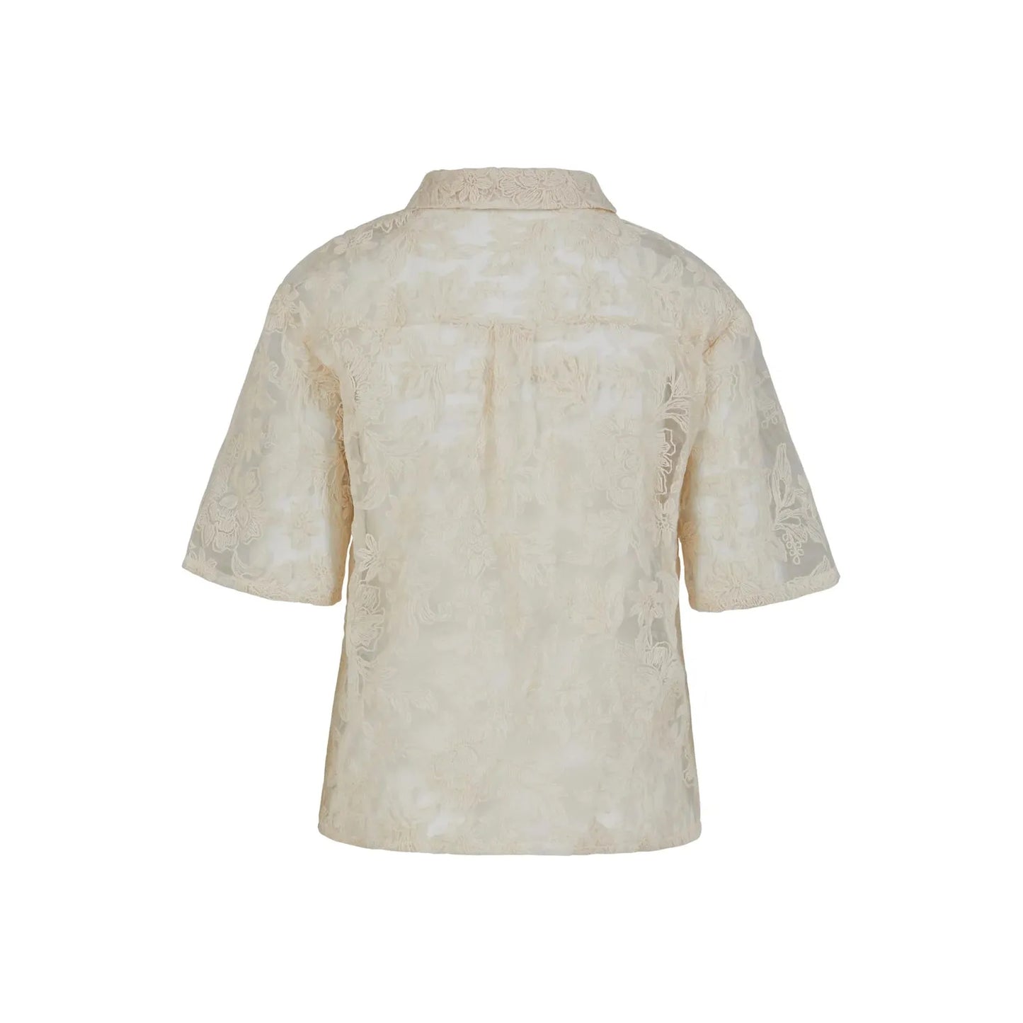 Coster Copenhagen Ladies Shirt with Lace - Creme
