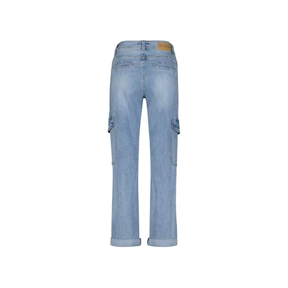 Red Button Ladies Cargo Denim Trousers SRB4172 - Light Blue