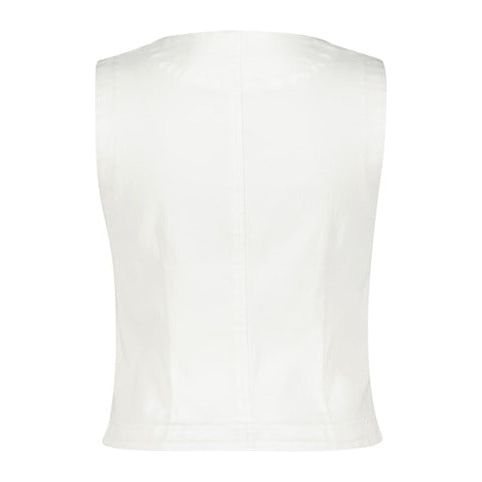 Red Button Ladies Waistcoat - Offwhite