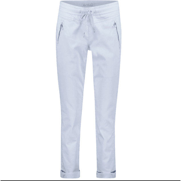 pale blue comfy and stretchy chino style pull up trousers