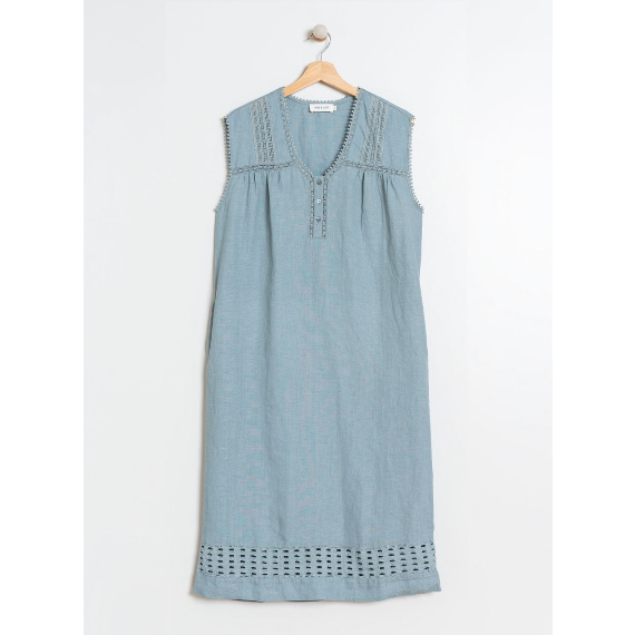 Indi and Cold Ladies Long Hemp Dress - Mint
