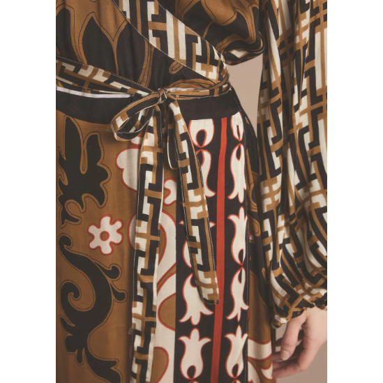 Summum Woman Ladies Wrap Dress with Print