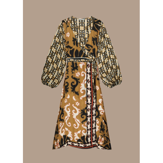Summum Woman Ladies Wrap Dress with Print