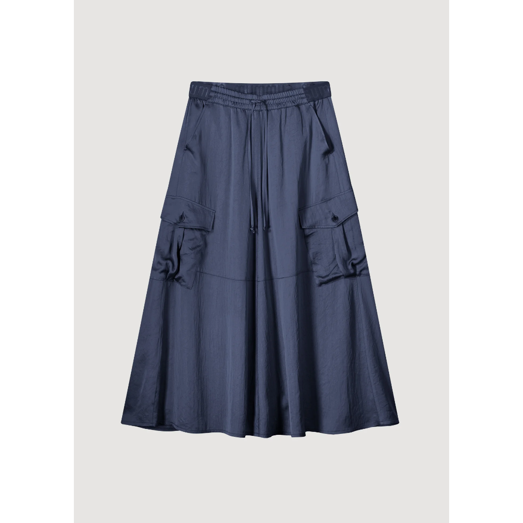 Summum Woman Ladies Silk Touch Cargo Skirt - Navy