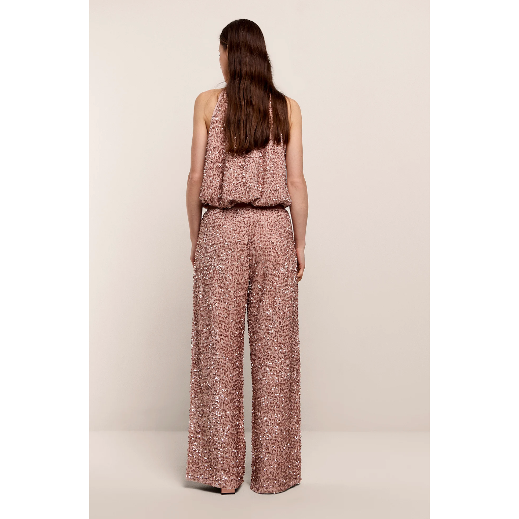Summum Woman Ladies Sequin Trousers - Cava