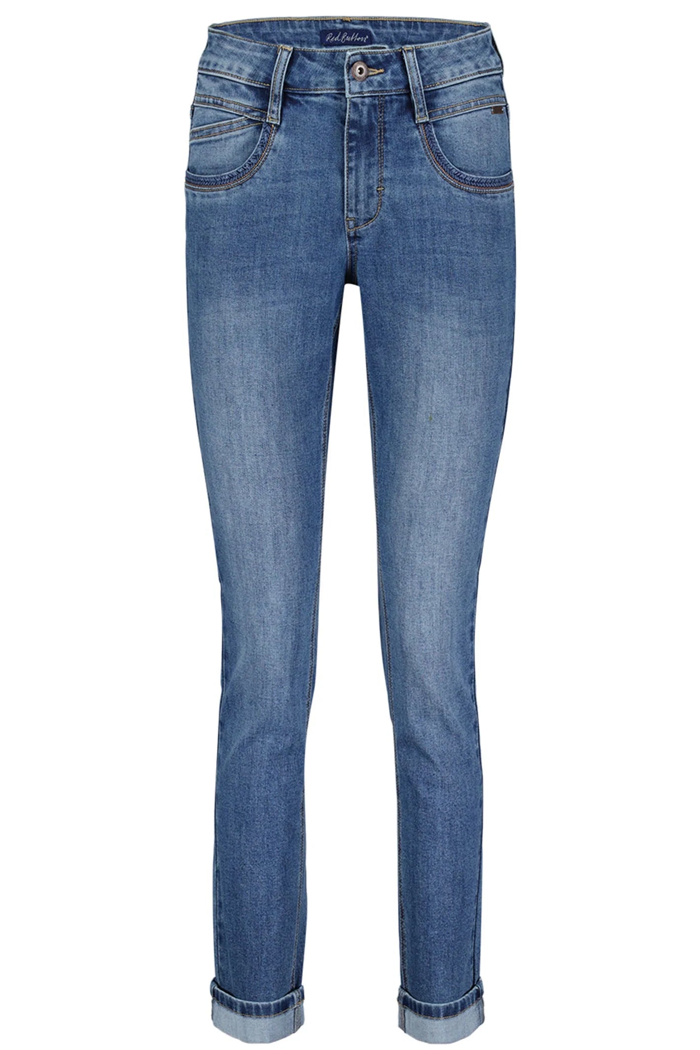 Red Button Ladies Jeans SRB4304 - Sissy Stone Used & Metal Beading Pockets