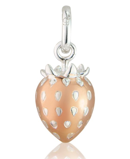 Gemma J Strawberry Rose Gold & Silver Charm