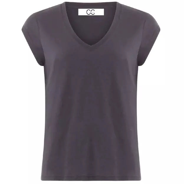 CC Heart by Coster Copenhagen Ladies V- Neck T-Shirt - Night Sky Blue