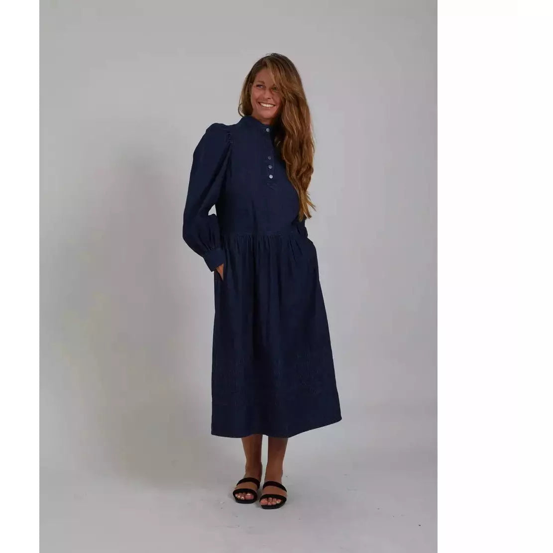 Coster Copenhagen Ladies Long Shirt Dress - Indigo