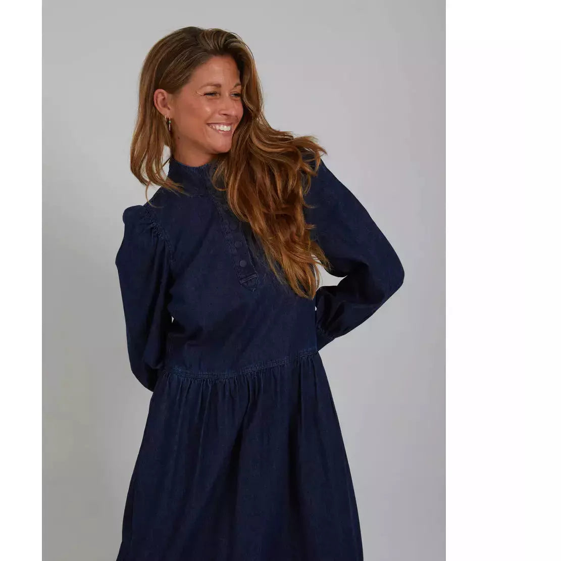 Coster Copenhagen Ladies Long Shirt Dress - Indigo