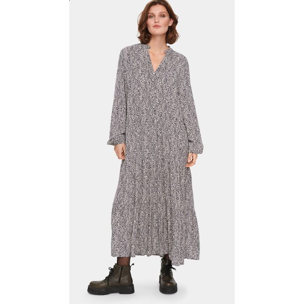 Saint Tropez Ladies Eda Maxi Dress - Night Sky Zig Zebra