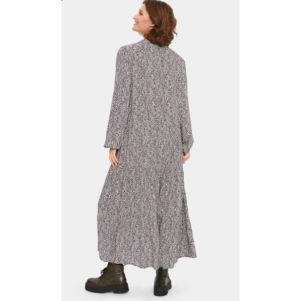 Saint Tropez Ladies Eda Maxi Dress - Night Sky Zig Zebra