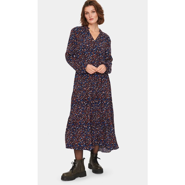 Saint Tropez Ladies Eda Maxi Dress - Night Sky Multi Dot