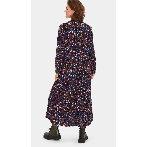 Saint Tropez Ladies Eda Maxi Dress - Night Sky Multi Dot