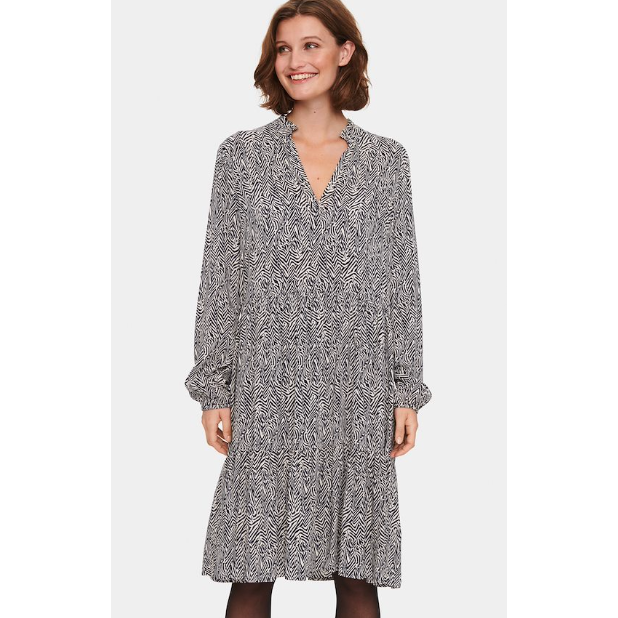 Saint Tropez Ladies Eda Dress - Night Sky Zig Zebra