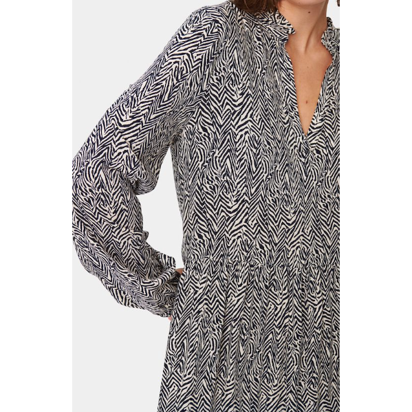 Saint Tropez Ladies Eda Dress - Night Sky Zig Zebra