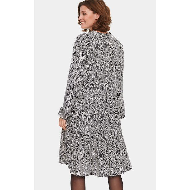 Saint Tropez Ladies Eda Dress - Night Sky Zig Zebra