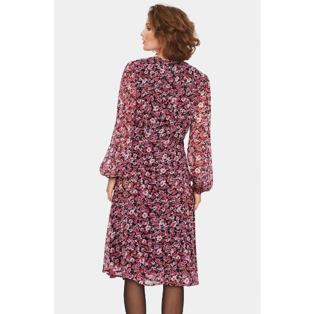 Saint Tropez Ladies Salva Dress - Black b Water Florals