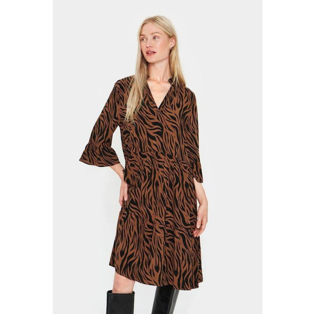 Saint Tropez Ladies Eda Dress - Black B Zebra