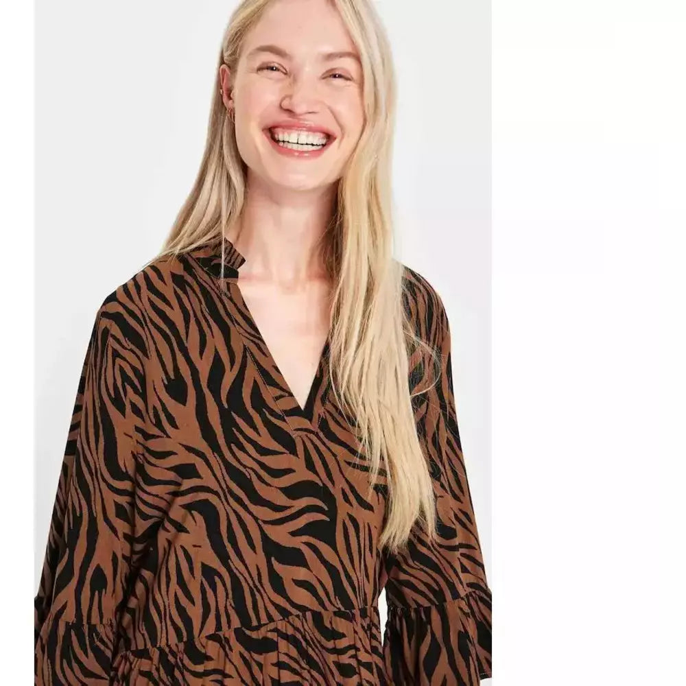 Saint Tropez Ladies Eda Dress - Black B Zebra