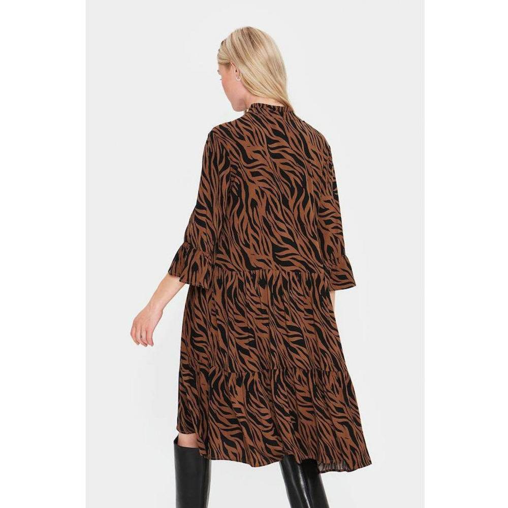 Saint Tropez Ladies Eda Dress - Black B Zebra