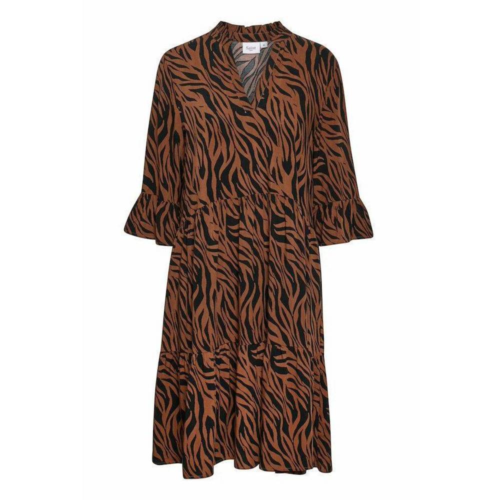 Saint Tropez Ladies Eda Dress - Black B Zebra