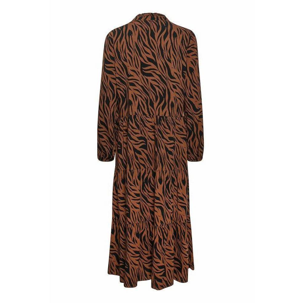 Saint Tropez Ladies Eda Maxi Dress - Black B Zebra