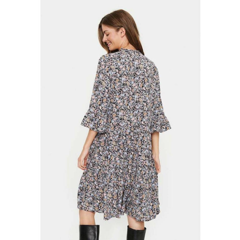 Saint Tropez Ladies Eda Dress - Black Flower Story