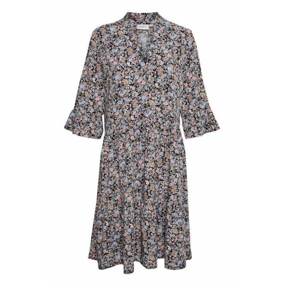 Saint Tropez Ladies Eda Dress - Black Flower Story