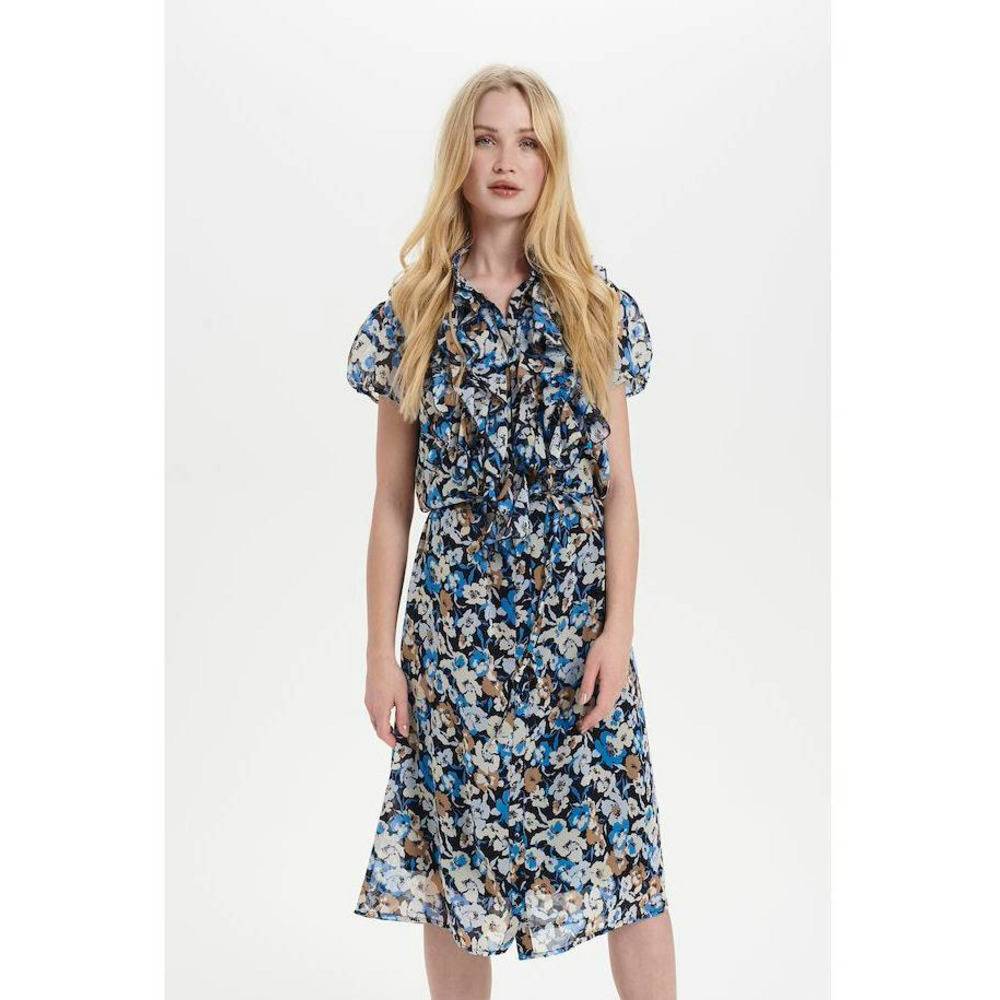 Saint Tropez Ladies Lilja Dress - Campanula Poppy