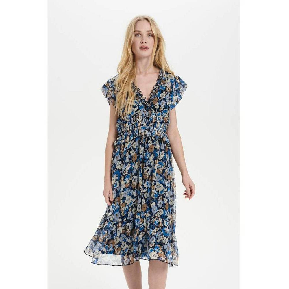 Saint Tropez Ladies Line Dress - Campanula Poppy