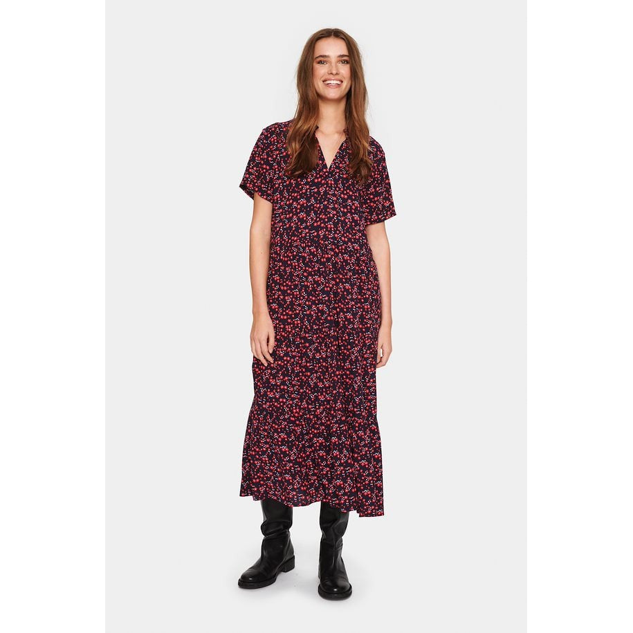 Saint Tropez Ladies Eda Maxi Dress - Night Sky Naive Flower