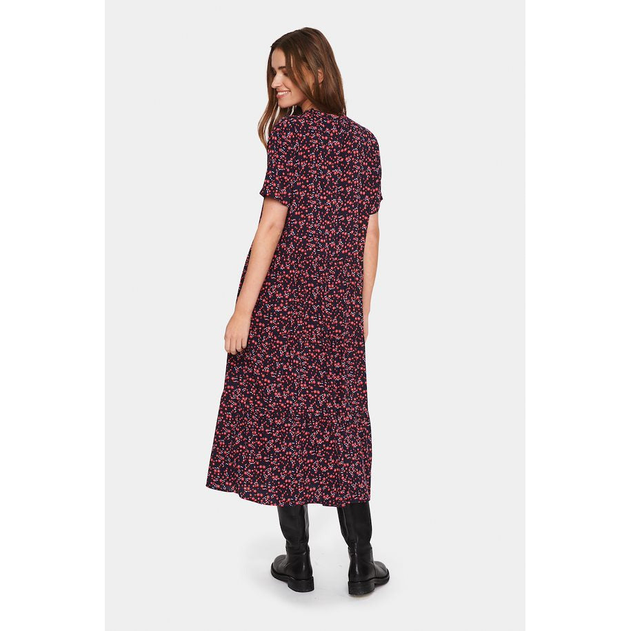 Saint Tropez Ladies Eda Maxi Dress - Night Sky Naive Flower