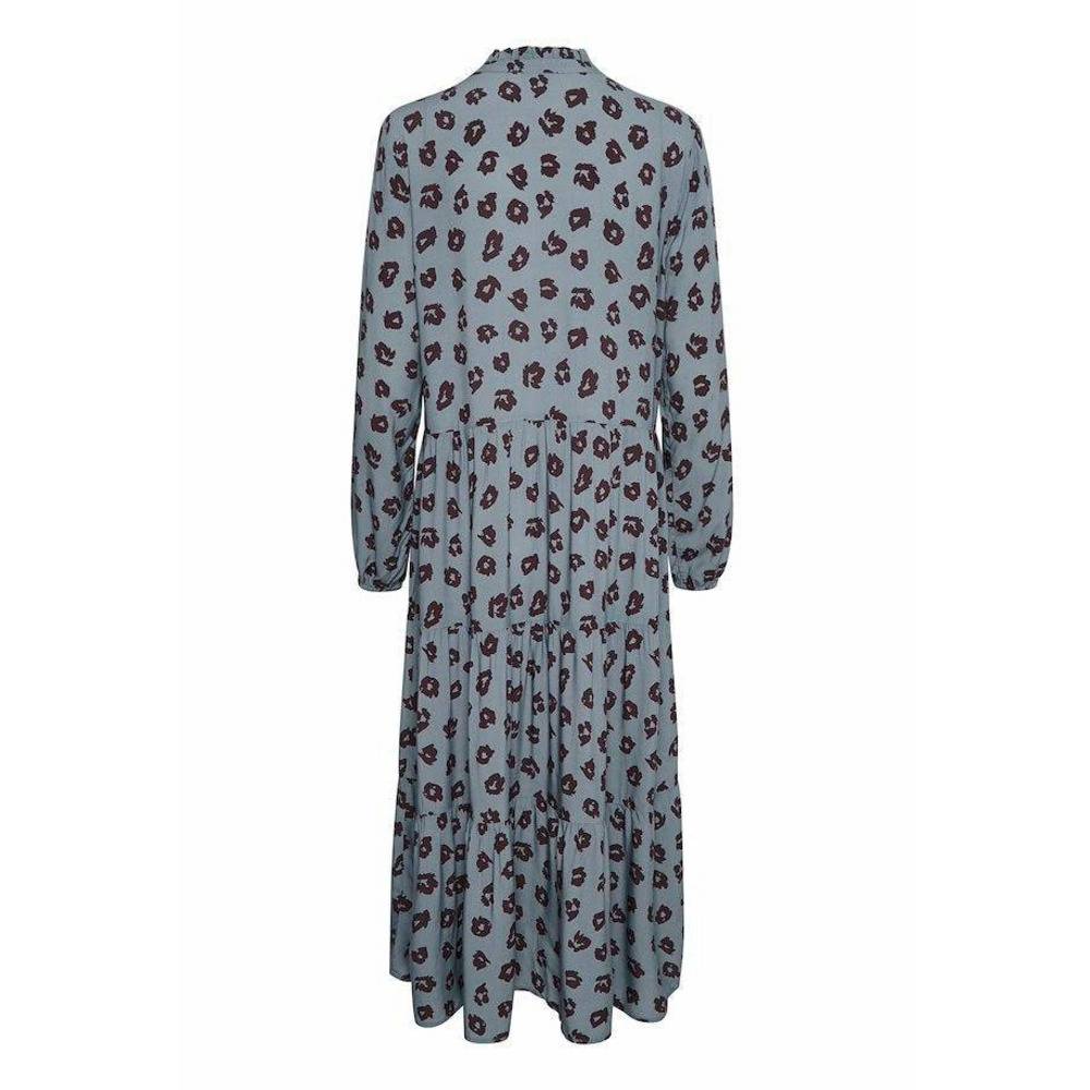 Saint Tropez Ladies Eda Maxi Dress - Quicksilver Flower Shadows