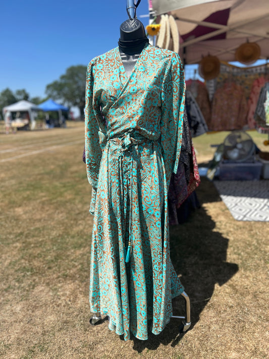 Indian Summer Skirt and Wrap Top Set