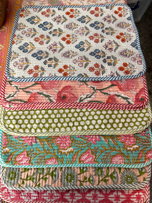 Indian print placemats - various designs