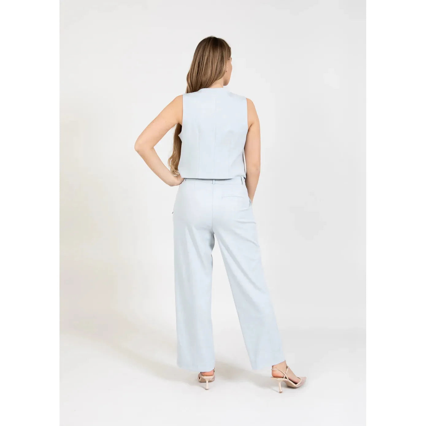Coster Copenhagen Ladies Asymmetrical Vest - Ice Blue