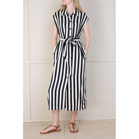 Suncoo Ladies Celest Dress - Beige & Black