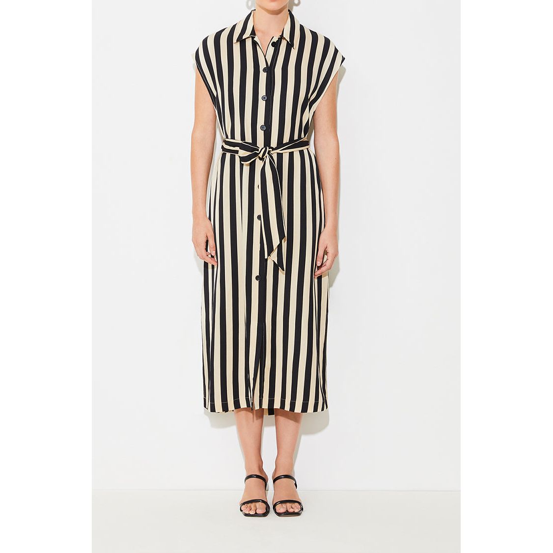 Suncoo Ladies Celest Dress - Beige & Black