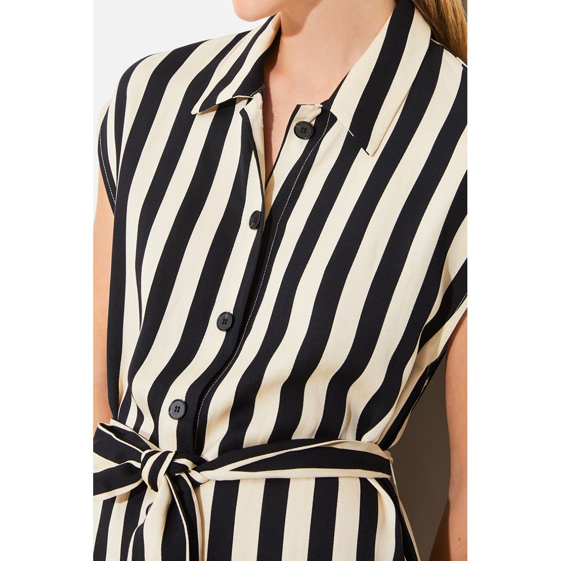 Suncoo Ladies Celest Dress - Beige & Black